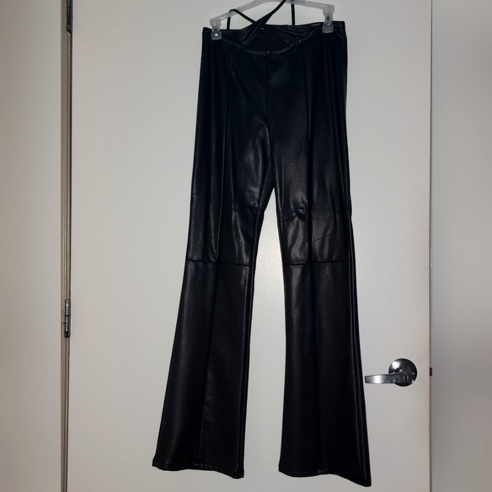 synthetic leather pants
